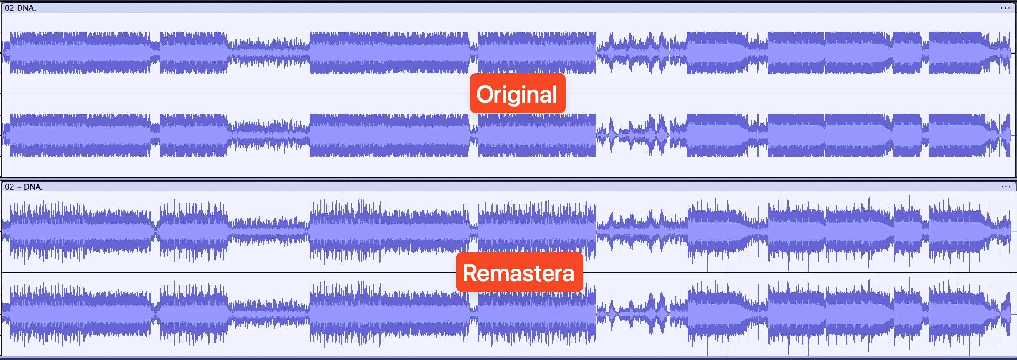 Remastera comparison